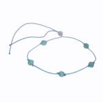 Šňůrkový náramek a pět korálků Swarovski Pacific Opal