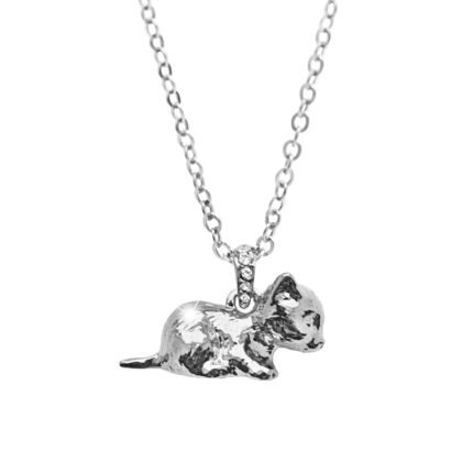 Náhrdelník z bižuterní slitiny kotě s krystaly Swarovski Crystal