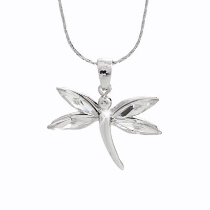 Náhrdelník z bižuterní slitiny vážka z navet Swarovski Crystal