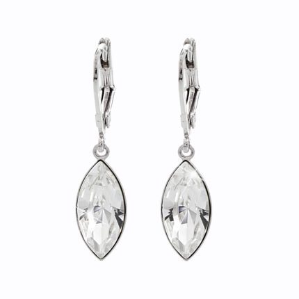 Náušnice klapky z bižuterní slitiny samostatné navety Swarovski Crysrtal