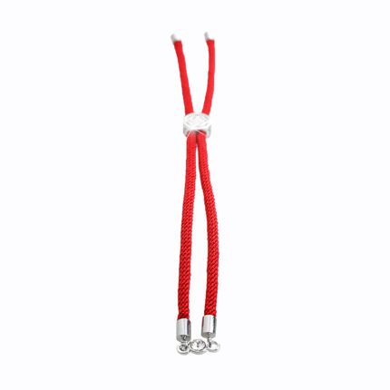 Šňůrkový náramek s přívěskem z bižuterní slitiny samostatný krystal Swarovski Red