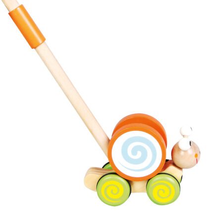 Jezdík šnek na tyči dřevěný 55cm