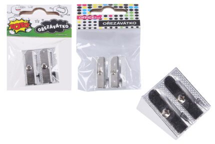 Ořezávátko kovové na 2 tužky
