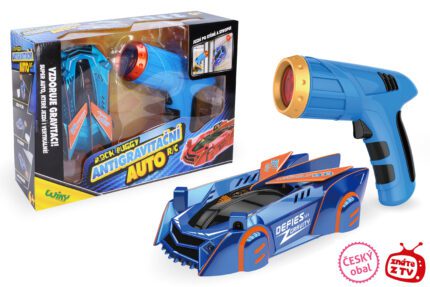 Auto antigravitační RC s laserem 15 cm modré - Český obal