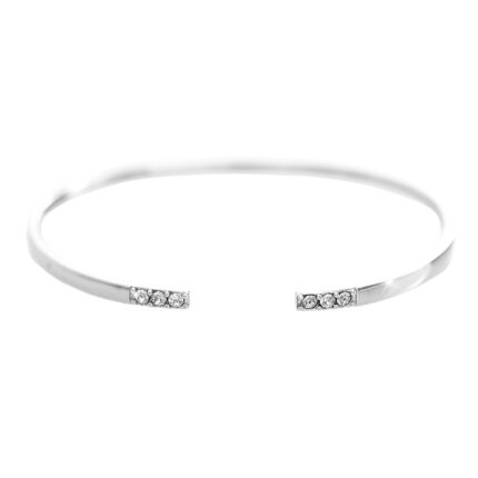 Stříbrný náramek tři krystaly na obou koncích Swarovski Crystal (Stříbro 925/1000)