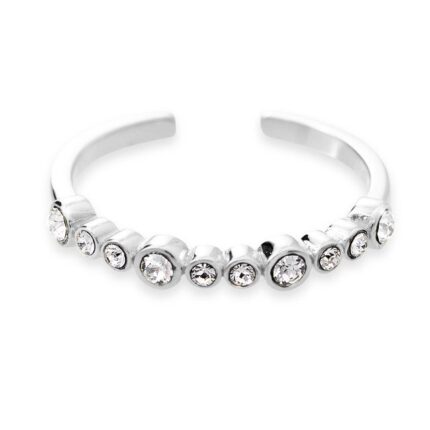 Stříbrný prsten malé a větší krystaly Swarovski Crystal (Stříbro 925/1000)