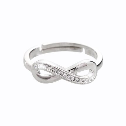 Stříbrný prsten nekonečno s krystaly Swarovski Crystal (Stříbro 925/1000)