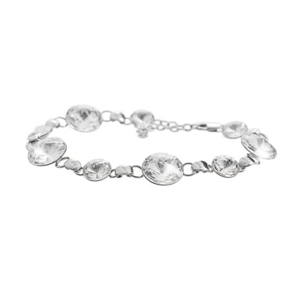 Stříbrný náramek ze samostatných rivolek Swarovski Crystal (Stříbro 925/1000)