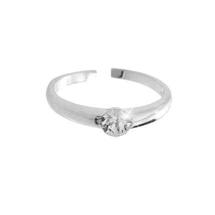 Stříbrný prsten zdobený samostatným krystalem Swarovski Crystal (Stříbro 925/1000)