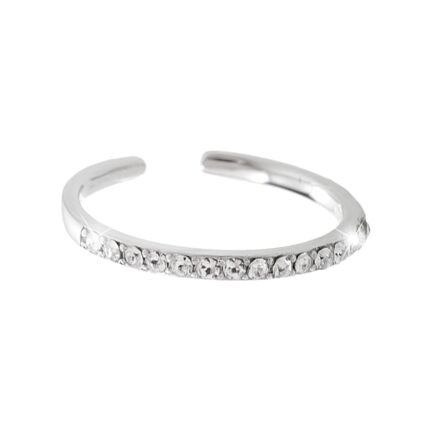 Stříbrný prsten jednořadý kroužek s krystaly Swarovski Crystal (Stříbro 925/1000)