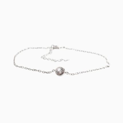 Stříbrný náramek zdobený jedním krystalem Swarovski Crystal (Stříbro 925/1000)