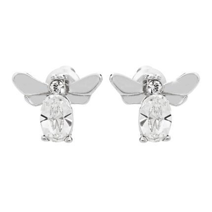 Náušnice puzety z bižuterní slitiny můra s krystaly Swarovski Crystal