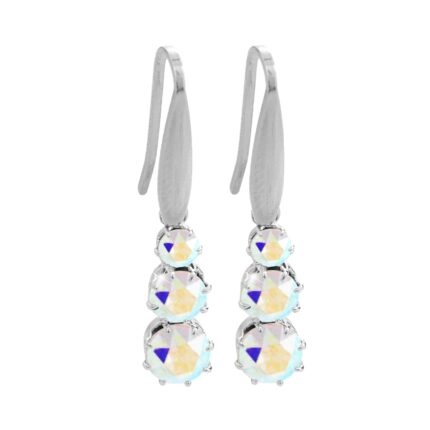 Náušnice provlékací z bižuterní slitiny s postupně se zvětšujících Krystalů Swarovski AB