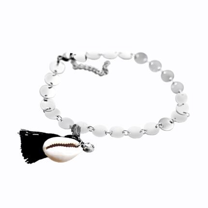 Ocelový náramek penízky s přívěskem a krystalem Swarovski Crystal