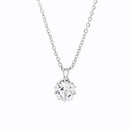 Náhrdelník z bižuterní slitiny větší fastovaný krystal Swarovski Crystal