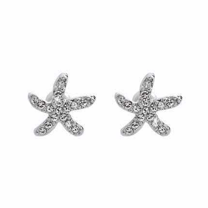 Náušnice puzety z bižuterní slitiny mořská hvězdice s krystaly Swarovski Crysrtal