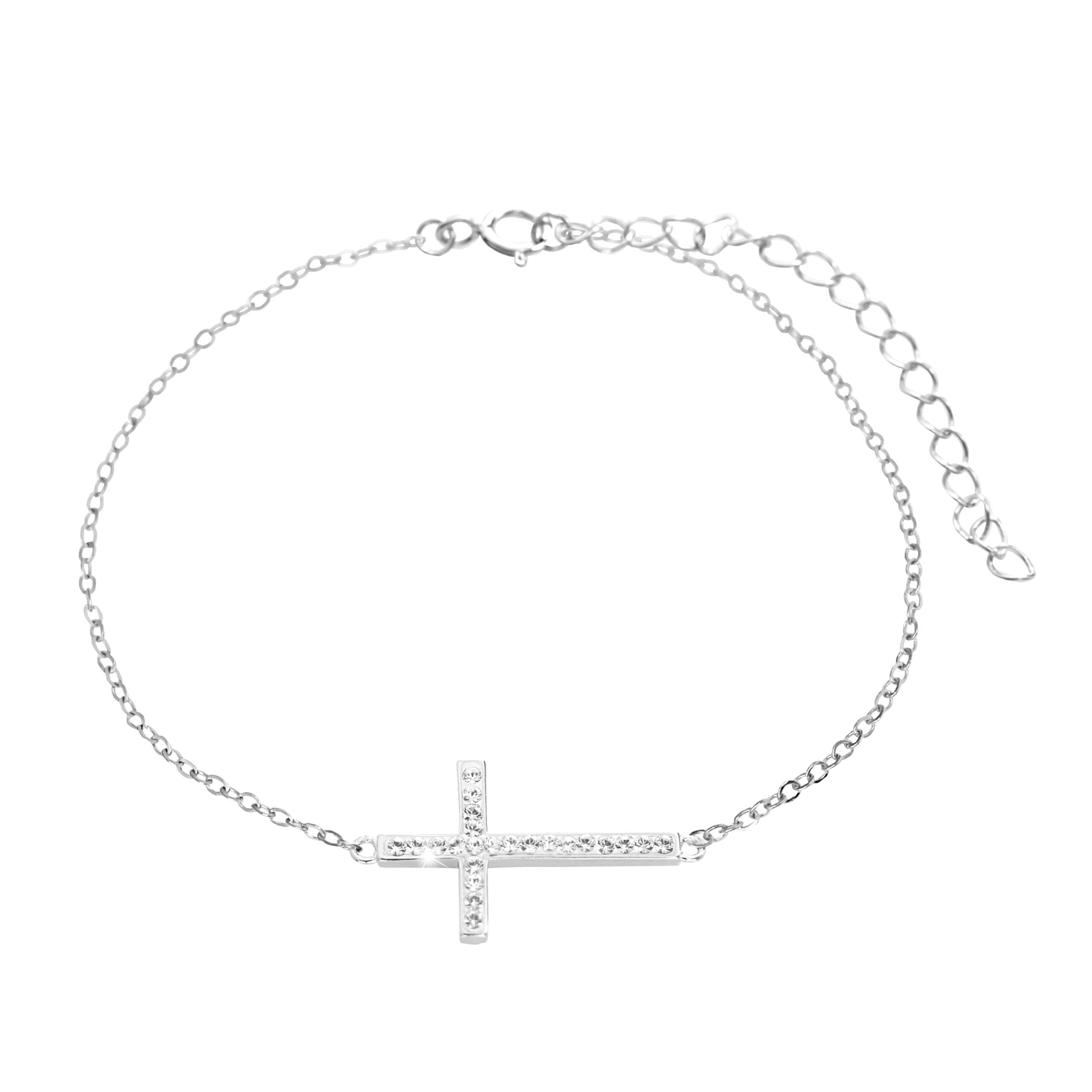 16558_16558-stribrny-naramek-lezaty-krizek-s-krystaly-swarovski-crystal-stribro-925-1000