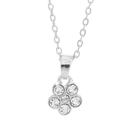 Náhrdelník z bižuterní slitiny květ z šesti krystalů Swarovski Crystal