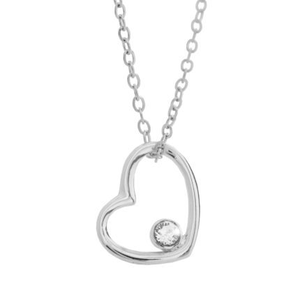 Náhrdelník z bižuterní slitiny srdce průtah s krystalem Swarovski Crystal