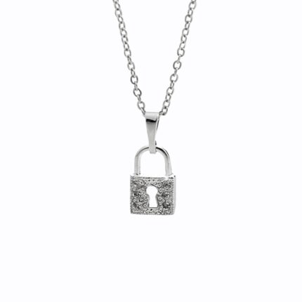 Náhrdelník z bižuterní slitiny zámeček osázený krystaly Swarovski Crystal