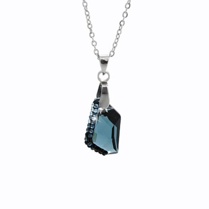 Ocelový náhrdelník malý zdobený lichoběžník Swarovski Montana