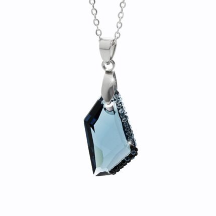 Ocelový náhrdelník střední zdobený lichoběžník Swarovski Montana