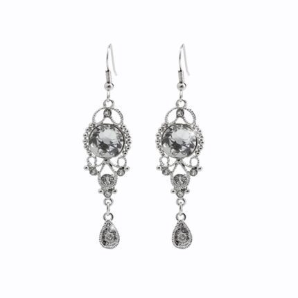 Náušnice z bižuterní slitiny provlékací barokní s krystaly Swarovski Crystal