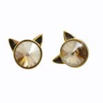 18125_18125-zlate-nausnice-puzety-z-bizuterni-slitiny-kocici-hlava-s-rivoli-swarovski-golden-shadow