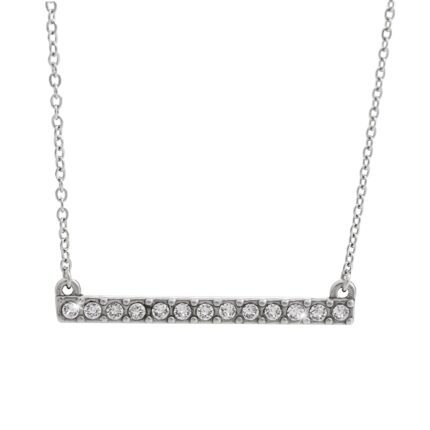 Ocelový náhrdelník přímka s krystaly Swarovski Crystal
