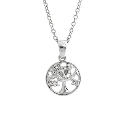 Náhrdelník z bižuterní slitiny strom života osázený krystaly Swarovski Crysrtal