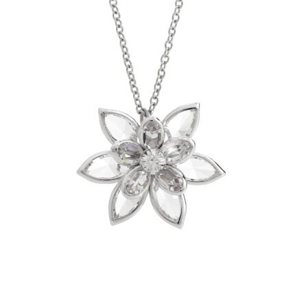Náhrdelník z bižuterní slitiny květ z navet Swarovski Crysrtal