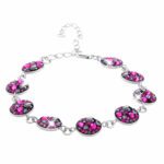 18626_18626-stribrny-naramek-mala-kulata-luzka-s-krystaly-swarovski-fuchsia-mix-stribro-925-1000