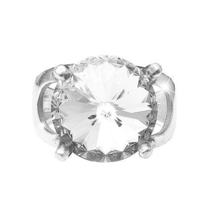 Stříbrný prsten se samostatnou rivoli Swarovski Crystal (Stříbro 925/1000)