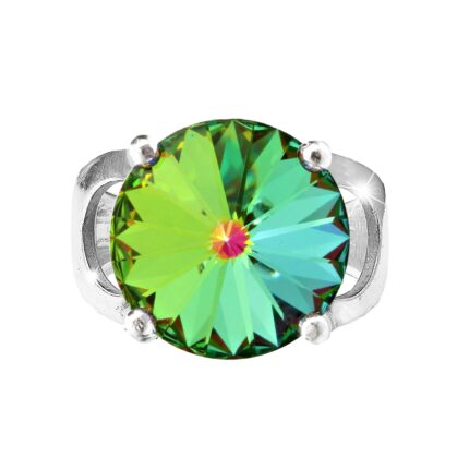 Stříbrný prsten se samostatnou rivoli Swarovski Crystal Vitrail Medium (Stříbro 925/1000)