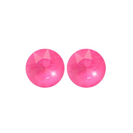 Ocelové náušnice puzety samostatný malý krystal Swarovski Electric Pink
