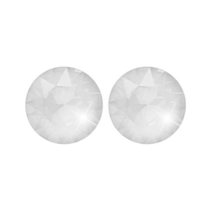 Ocelové náušnice puzety samostatný velký krystal Swarovski Electric White