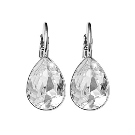 Náušnice klapky z bižuterní slitiny s krystalem Swarovski ve tvaru kapky Crystal