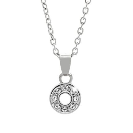 Náhrdelník z bižuterní slitiny mini obvodové kolečko z krystalů Swarovski Crystal