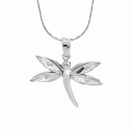 Náhrdelník z bižuterní slitiny vážka z navet Swarovski Crystal