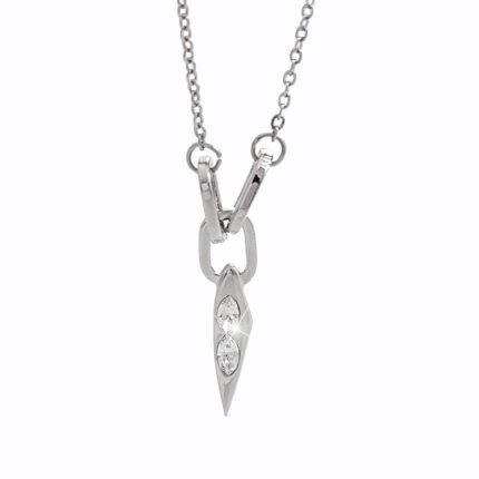 Náhrdelník z bižuterní slitiny osten na oválech s krystaly Swarovski Crystal