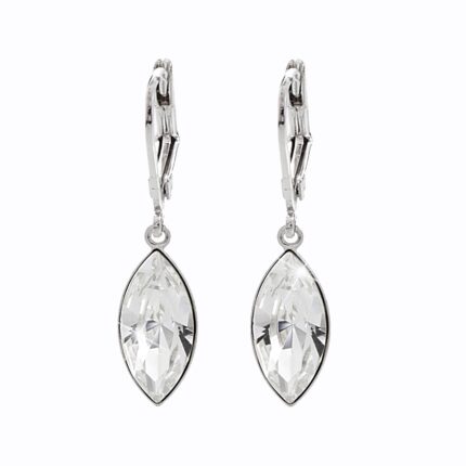 Náušnice klapky z bižuterní slitiny samostatné navety Swarovski Crysrtal