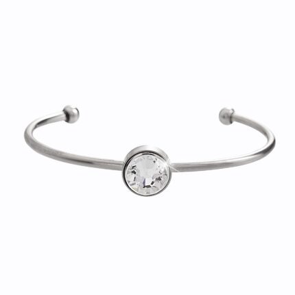 Náramek z bižuterní slitiny obruč s velkým krystalem Swarovski Crystal