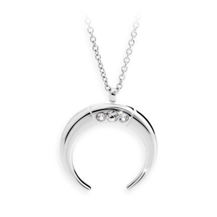 Náhrdelník z bižuterní slitiny měsíc s krystaly Swarovski Crysrtal