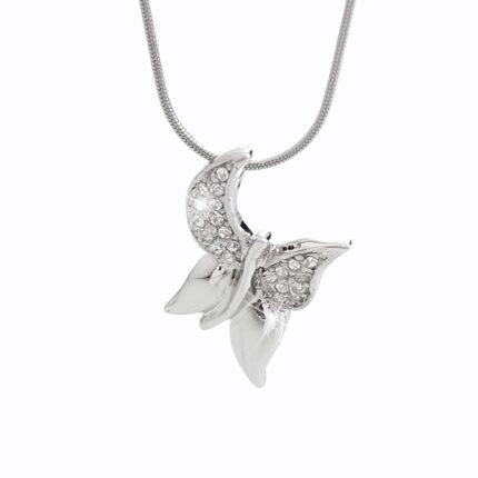 Náhrdelník z bižuterní slitiny motýlek s krystaly Swarovski Crystal