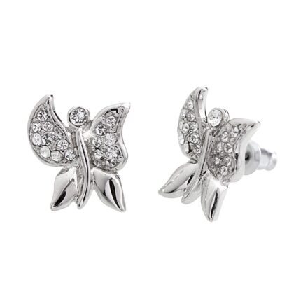 Náušnice puzety z bižuterní slitiny motýlek s krystaly Swarovski Crystal