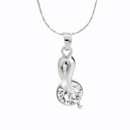 Náhrdelník z bižuterní slitiny krystal s kovovou kapkou Swarovski Crystal