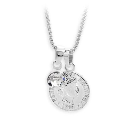 Náhrdelník z bižuterní slitiny penízek s krystalem Swarovski Crystal