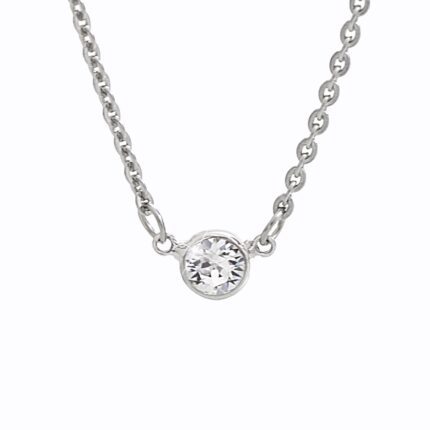 Náhrdelník z bižuterní slitiny samostatný krystal v řetízku Swarovski Crystal