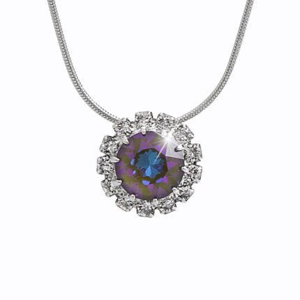 Náhrdelník z bižuterní slitiny květ poskládaný z krystalů Swarovski Army