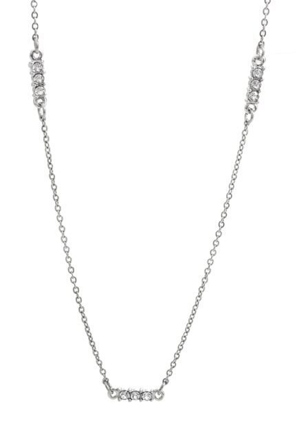 Náhrdelník z bižuterní slitiny řetízek zdobený čárkou z krystalů Swarovski Crystal